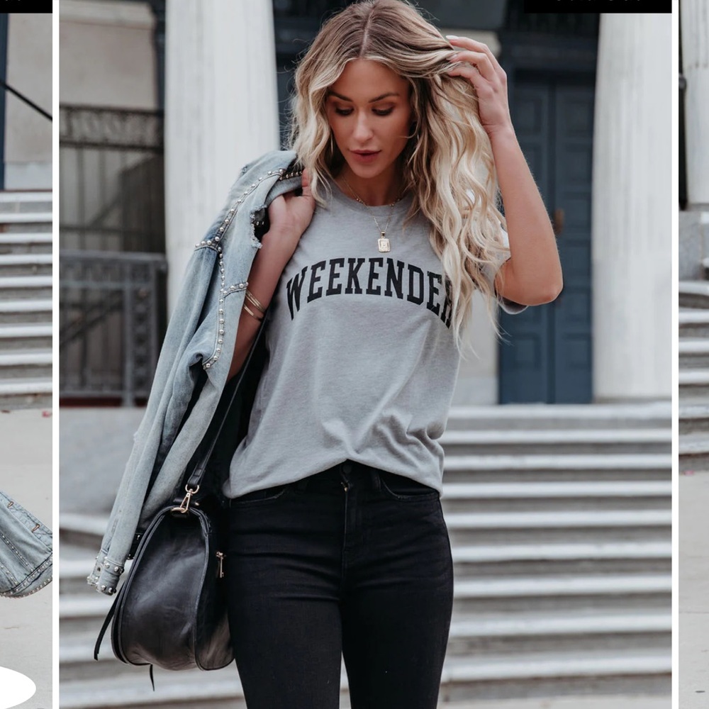 VICI COLLEGIATE WEEKENDER COTTON BLEND TEE - Picture 8 of 9